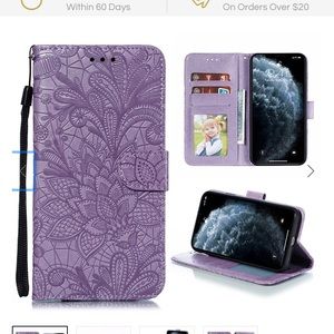 iPhone 12Pro Purple Wallet Case NWT